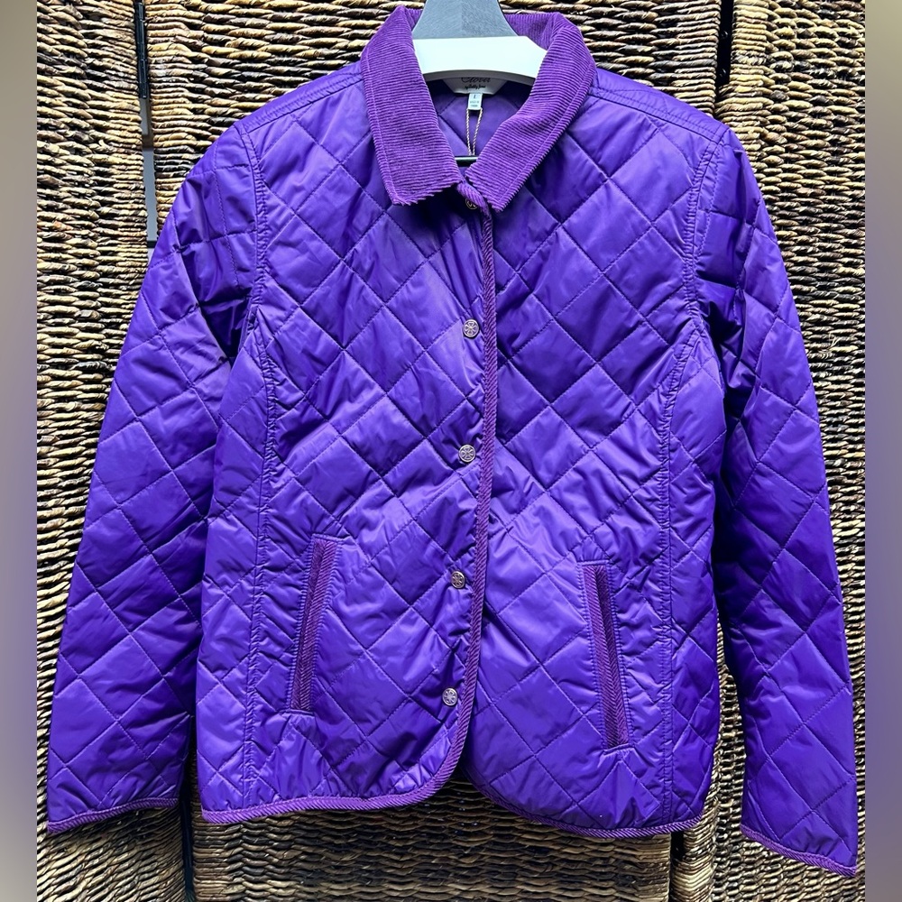 Clover by Bobby Jones Youth‎ Vibrant Purple quilted Jacket, Large